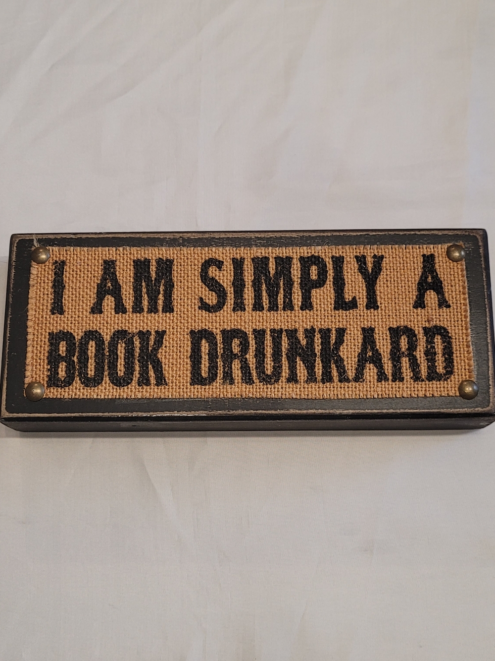Primitives by Kathy Book Drunkard Sign Rustic Shelf Decor